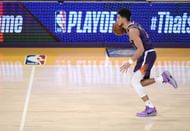 Devin Booker #1 of the Phoenix Suns